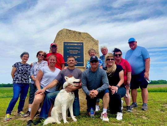 Early settler’s family visits family home
