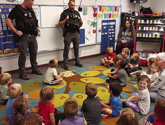 Special visitors at Tescott School