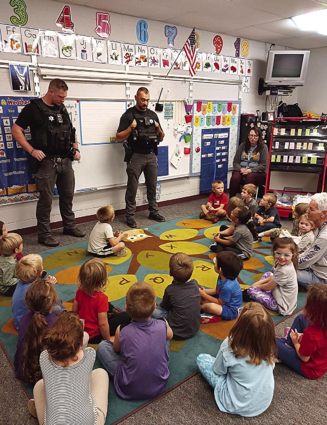 Special visitors at Tescott School